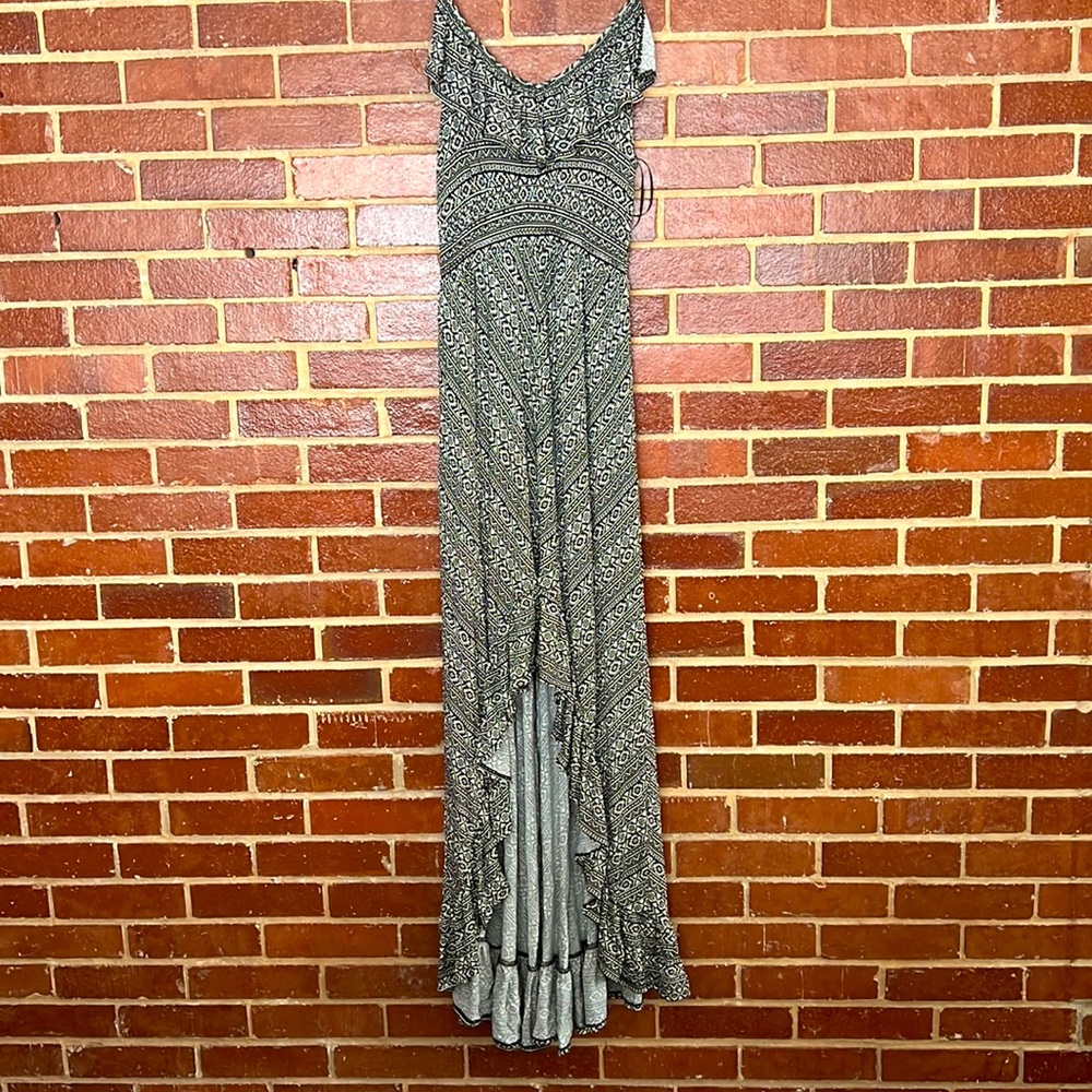 Express High Low tribal print black and white dress, size small